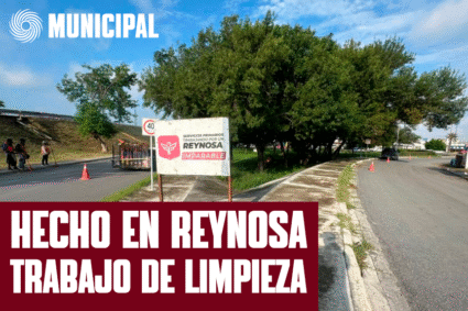Realiza Gobierno de Carlos Peña Ortiz limpieza en monumento “Hecho en Reynosa”