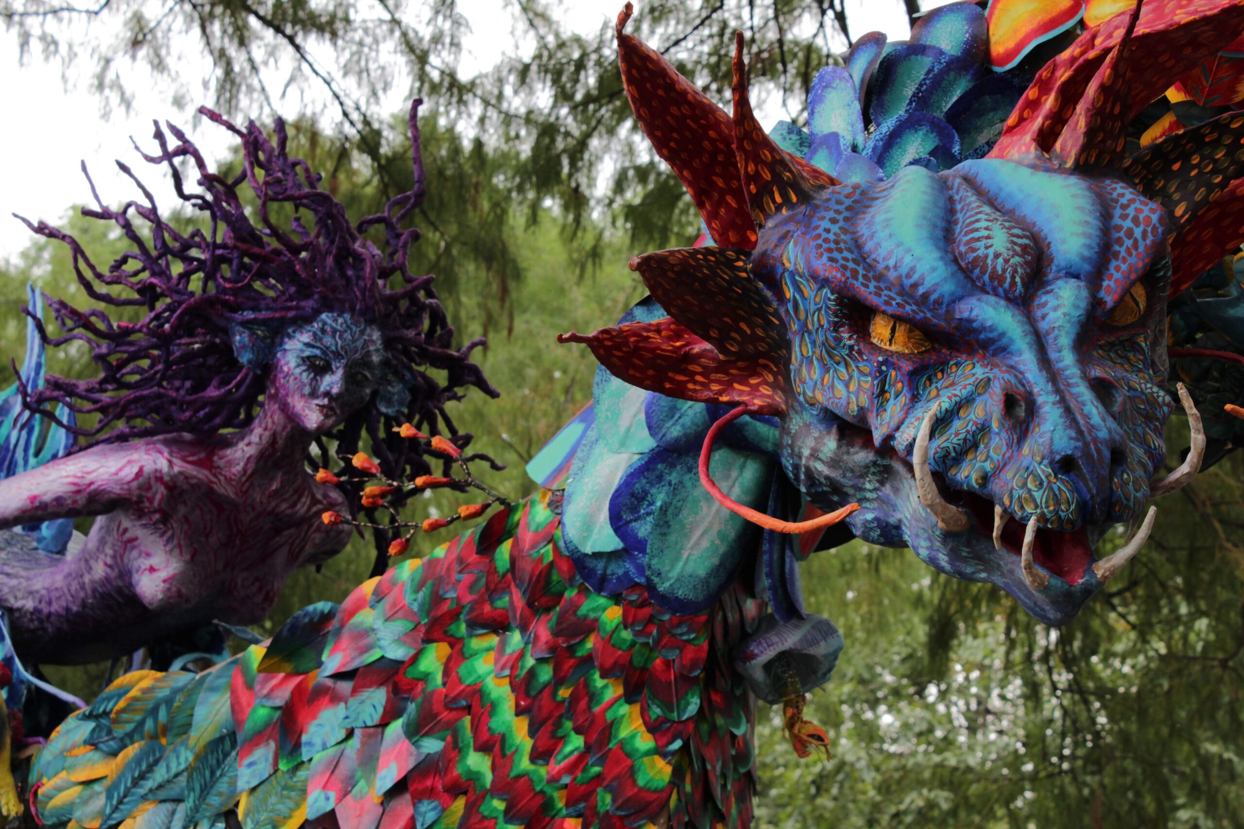 Figuras de alebrijes sobre Paseo de la Reforma, fotografía de archivo de 2018