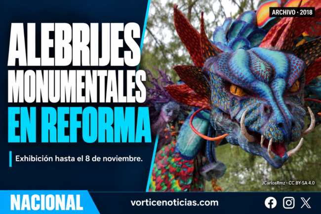 Alebrijes monumentales en Reforma. Fotografía de archivo de 2018.