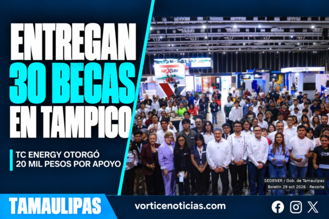 Estudiantes y participantes en la ceremonia de becas TC Energy en Tampico