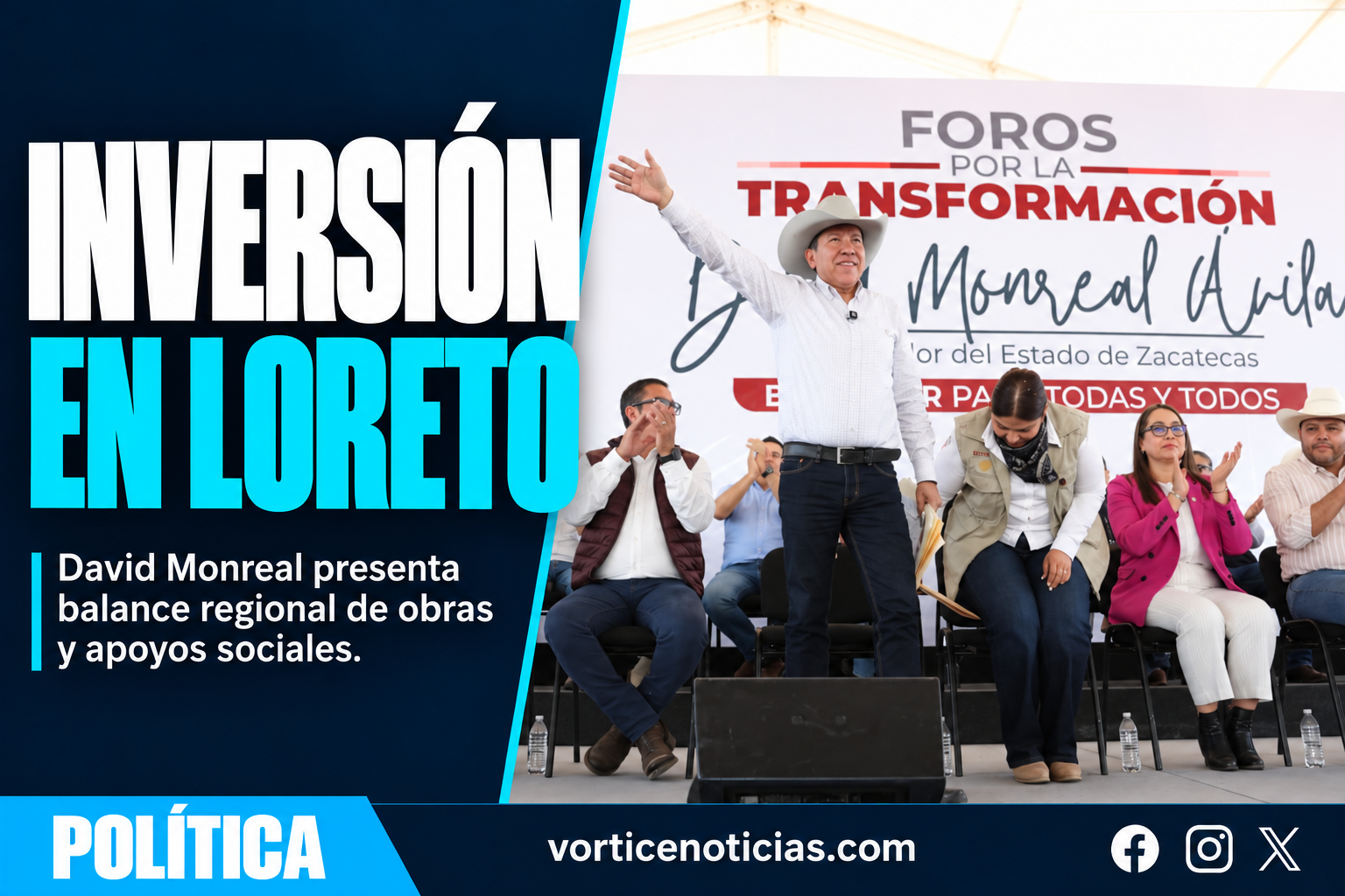 DAVID MONREAL PRESENTA BALANCE DE OBRAS Y APOYOS PARA LA REGIÓN LORETO