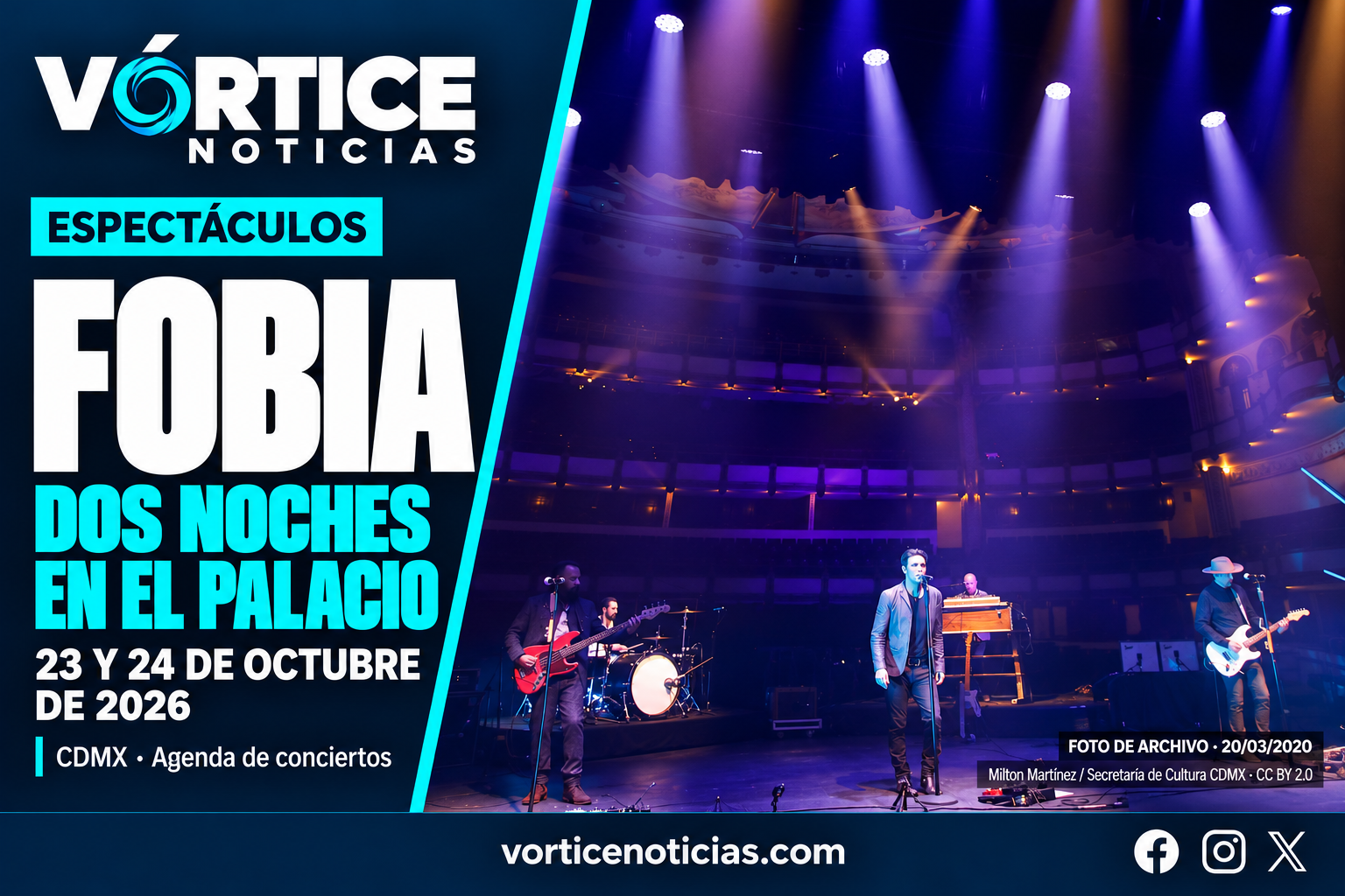 Fobia: dos conciertos en el Palacio de los Deportes el 23 y 24 de octubre de 2026; foto de archivo de 2020