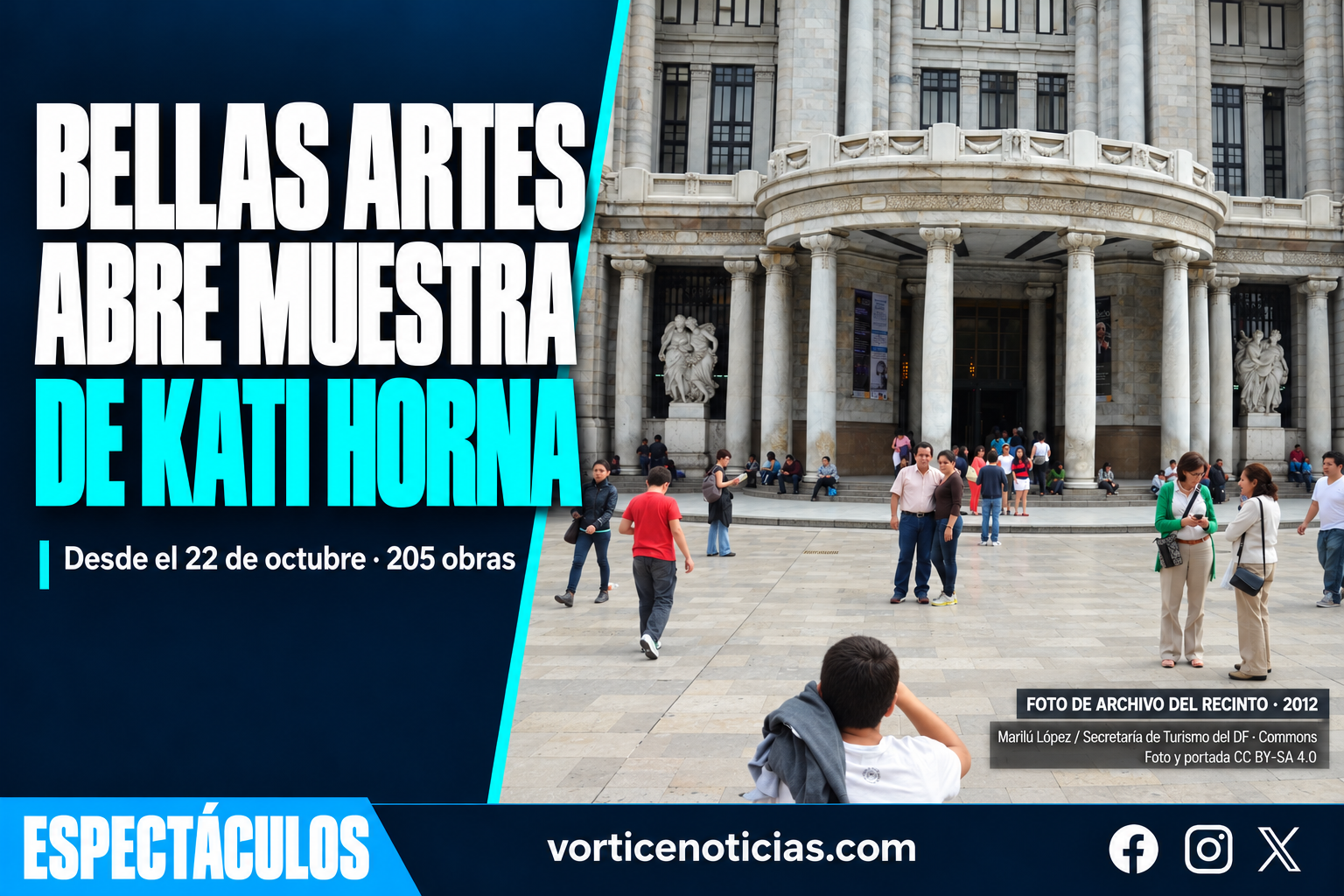 Portada Vórtice: Bellas Artes abre una retrospectiva de Kati Horna; foto de archivo del recinto