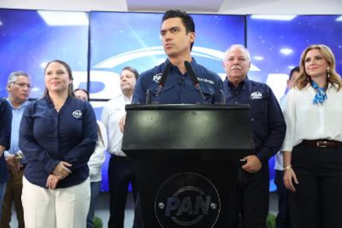Jorge Romero durante su gira por Tamaulipas