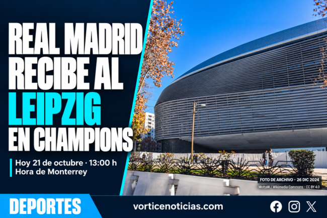 Real Madrid recibe al Leipzig en Champions este 21 de octubre a las 13:00, hora de Monterrey; foto de archivo del Bernabéu