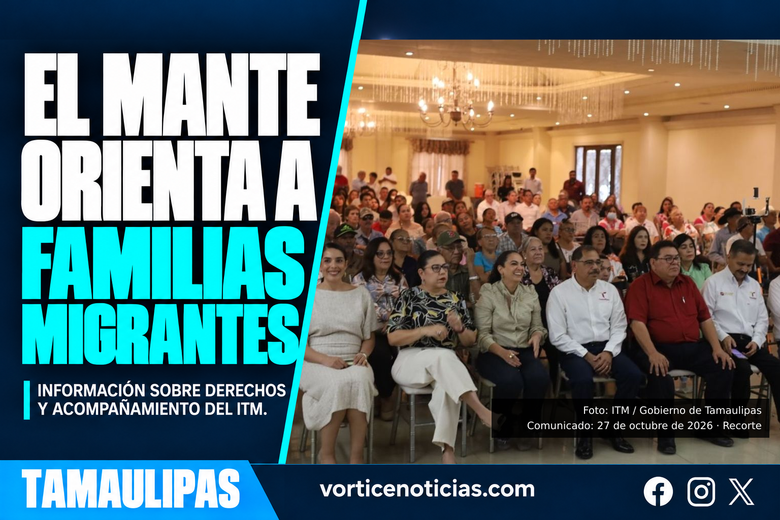 El Mante orienta a familias migrantes; información y acompañamiento del ITM