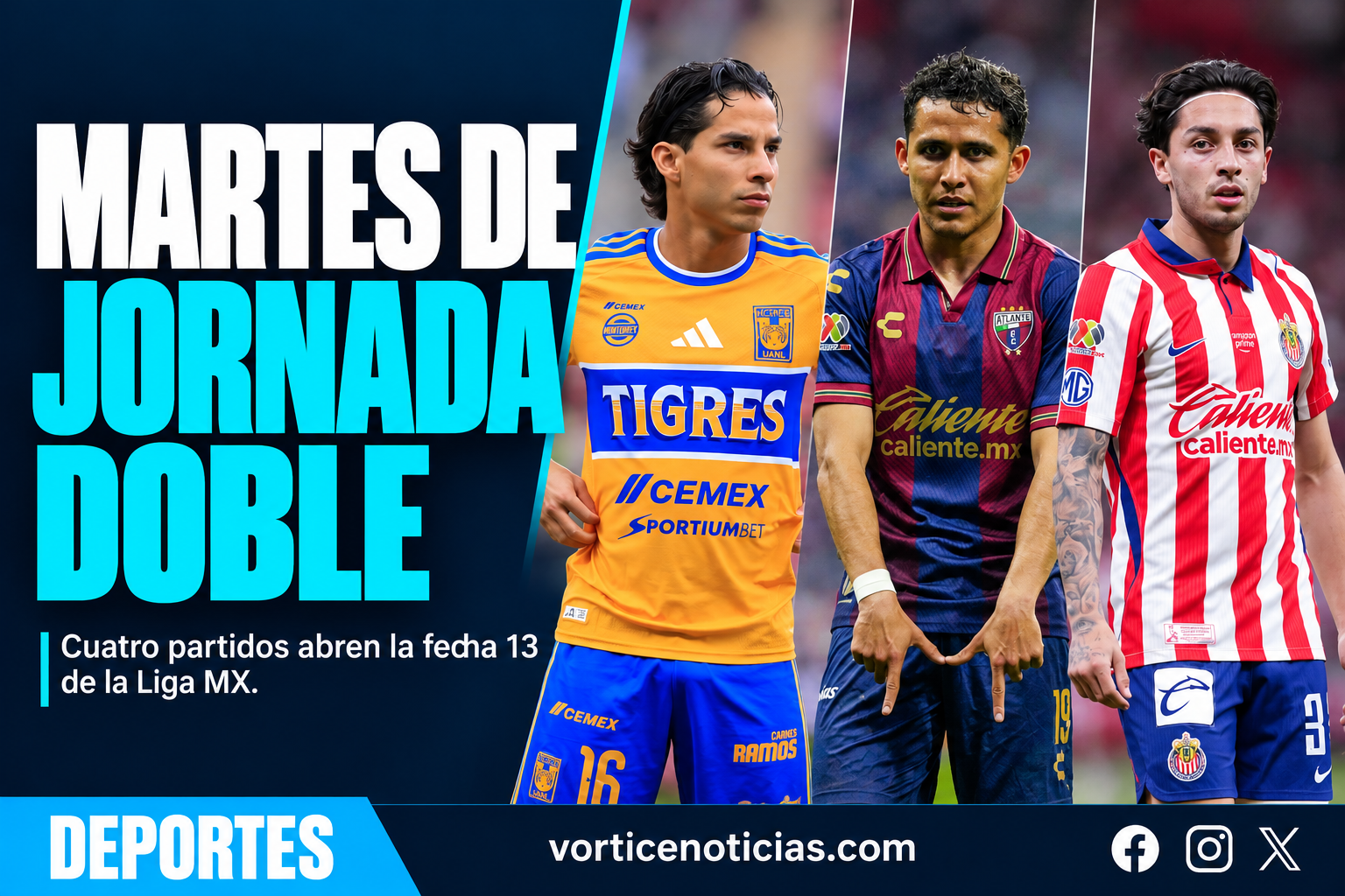 CUATRO PARTIDOS ABREN LA JORNADA DOBLE DE LA LIGA MX ESTE MARTES