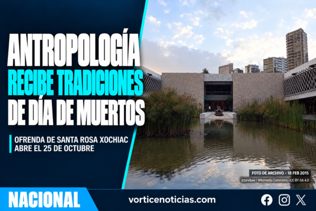 Antropología recibe tradiciones de Día de Muertos. Ofrenda de Santa Rosa Xochiac abre el 25 de octubre. Foto de archivo: Ictandlaw, 2015, CC BY-SA 4.0.