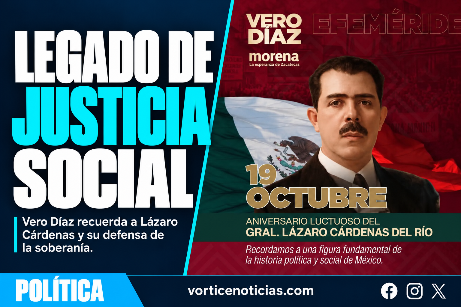 VERÓNICA DÍAZ RECUERDA EL LEGADO SOCIAL DE LÁZARO CÁRDENAS