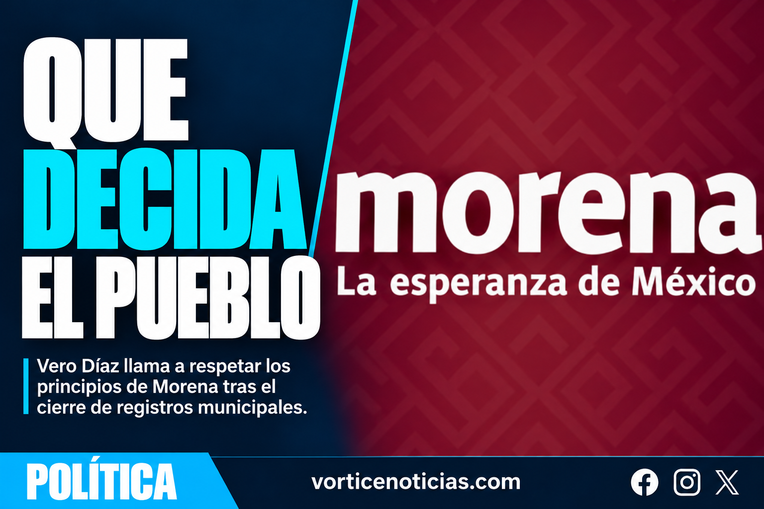 VERÓNICA DÍAZ LLAMA A RESPETAR LA DECISIÓN CIUDADANA EN MORENA