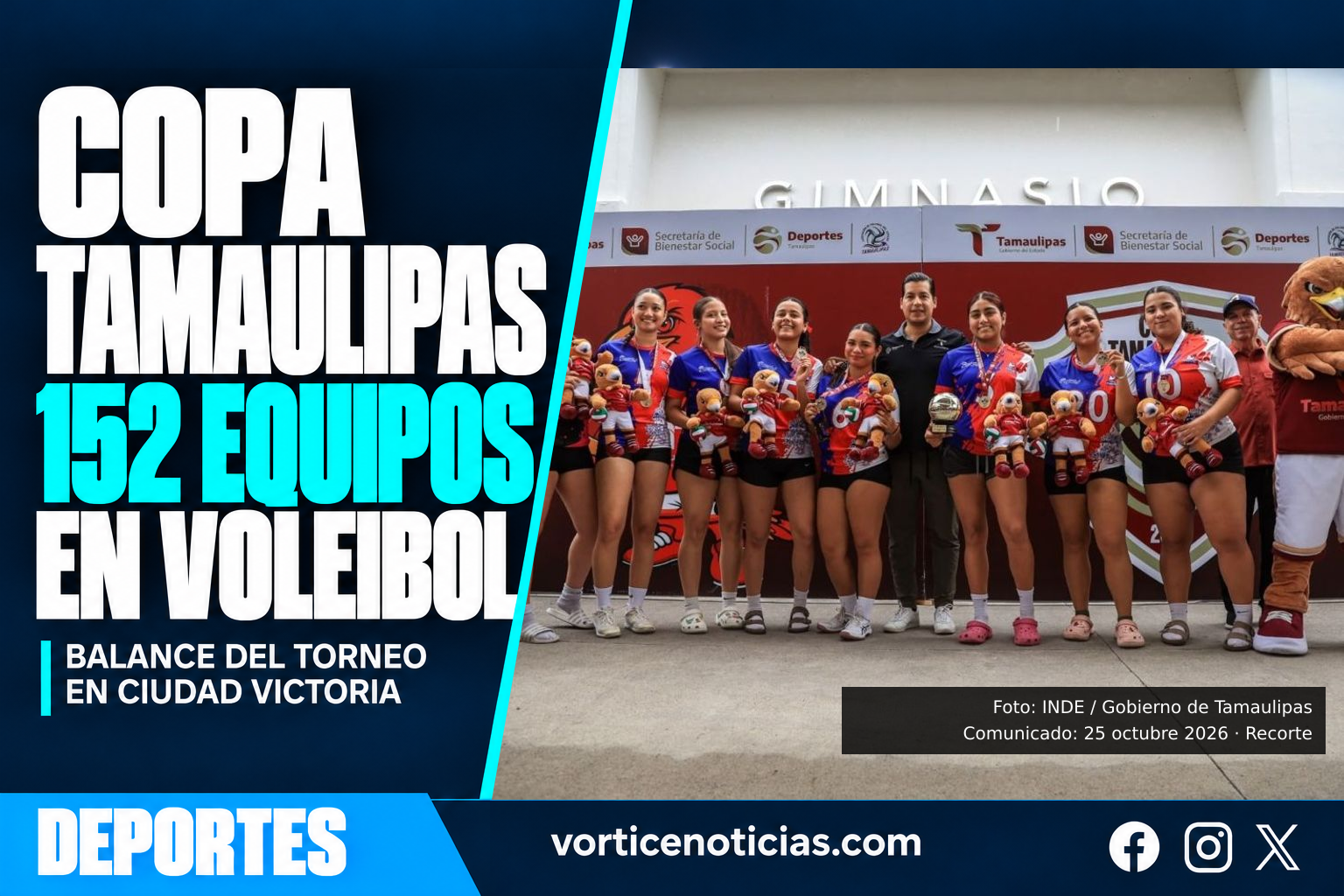 Copa Tamaulipas: 152 equipos en voleibol, balance del torneo en Ciudad Victoria